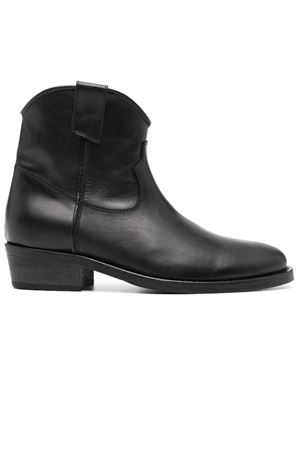 Black cowboy leather ankle boots VIA ROMA 15 | 1476NERO